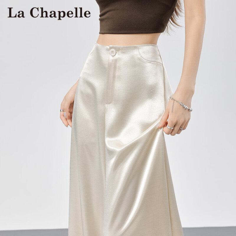 Women s Acetate Satin Ice Silk Wide-Leg Pants XL