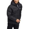 Adidas Logo Print Zip-Up Reversible Down Jacket Men Outerwear Black HR5241