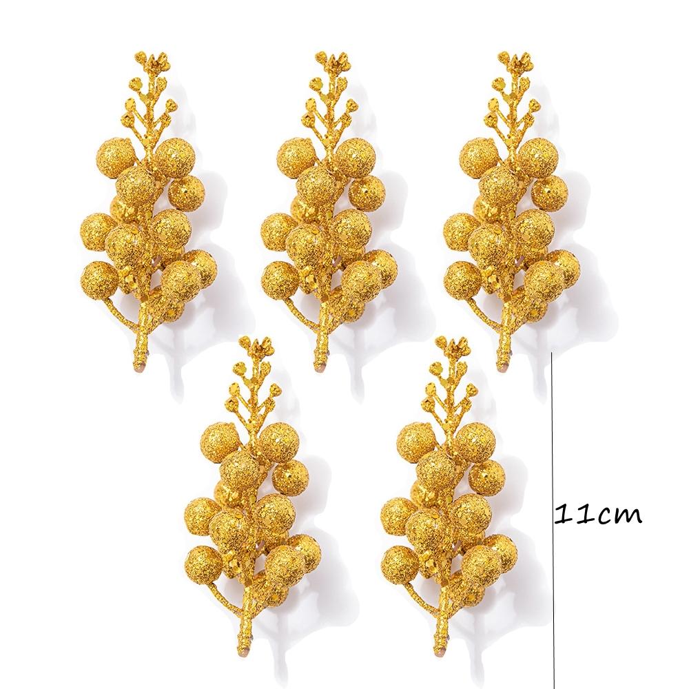 1 Pack Weihnachten Gold Weiß Schaumbeeren Künstliche Rattan Kugel Kiefernzweige Weihnachts Tür-/Baumhänge Dekorationen Weihnachtsgeschenke