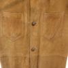 Vintage 70s Long Sleeve Suede Leather Shirt Brown Nubuck Men's Used