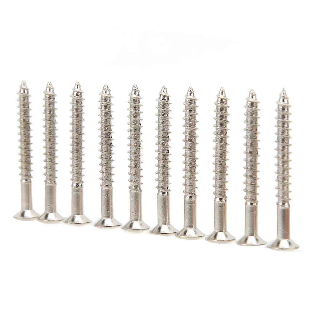 10 Pcs Guitar Neck Mounting Screws Iron Rustproof Corrosion Resistance Sturdy Neckplate Assembly Screw