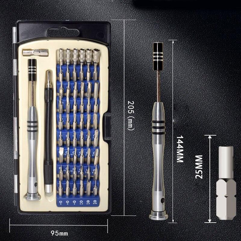 1 Kombinasjons Skrutrekkersett 58 i 1 Flerbruks Manuelt Krom Vanadium Stål Mobiltelefon Datamaskin Hjem Fjerneverktøy Skrutrekker
