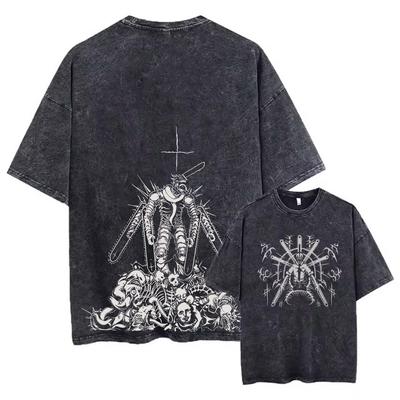 Anime Pílčik Tričká Pánske Vintage Prané Tričko Harajuku Nadrozmerné Bavlnené Tričko Bavlnená Módna Streetwear Unisex Top