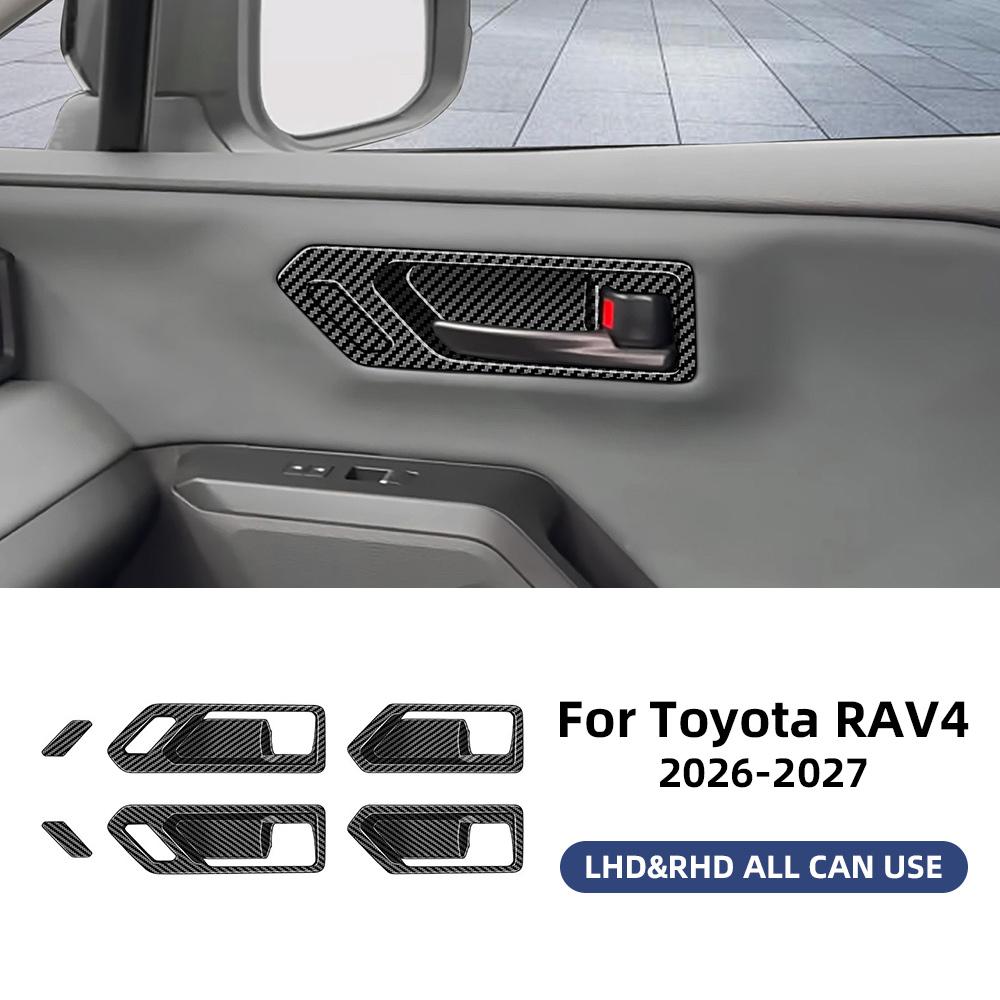 Decorative Door Handle Frame Sticker for Toyota RAV4 2025 2026 2027 Interior Car Accessories