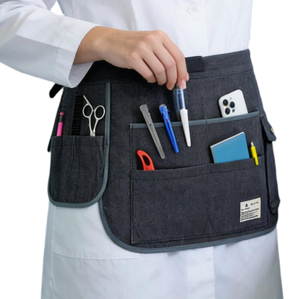 Denim Gardening Tool Storage Bag Apron Multi-purpose Half Body Apron Tool Storage Bag Men Garden Work Aprons With Pockets