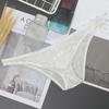 Men Briefs Ice Silk Ultra-Thin Low-Waist Underwear U-Convex Solid Color Elastic Breathable Panties Daily Wear