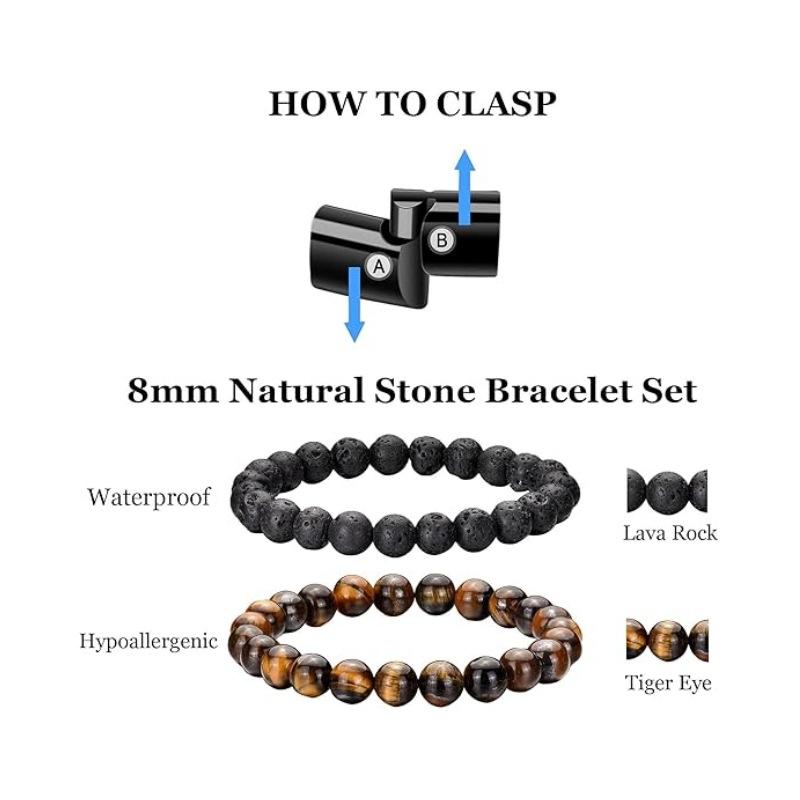 JYL TS Bracelet  Men's Eye Volcanic Stone Magnetic Boosts Strength