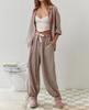 Women's Plaid Long Sleeve Pajama Set - 2025 Autumn Collection