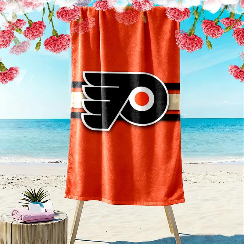 Flyers Hockey Team Strandtuch Mikrofaser Strandtuch, Leicht und Schnelltrocknend, für Sommerreisen, Schwimmbad-Fan Geburtstagsgeschenk
