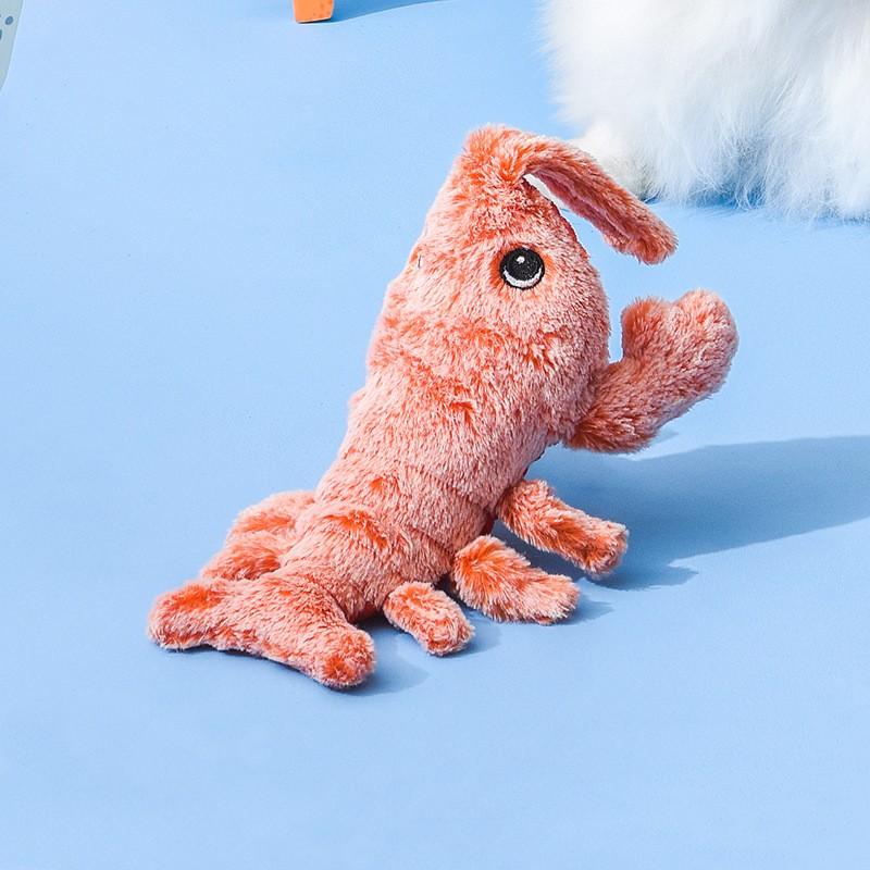 Animal Toy Electric Pet Toys Jumping Shrimp Cat Lobster Washable Stuffed Toys Vibration Sensor Cats Toy Pet Dog Teasing
