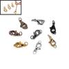 50pcs 10 12 14mm Silver Metal Lobster Clasps Hooks With Jump Rings Gold Color End Clasps Connectors Necklace Jewelry Making