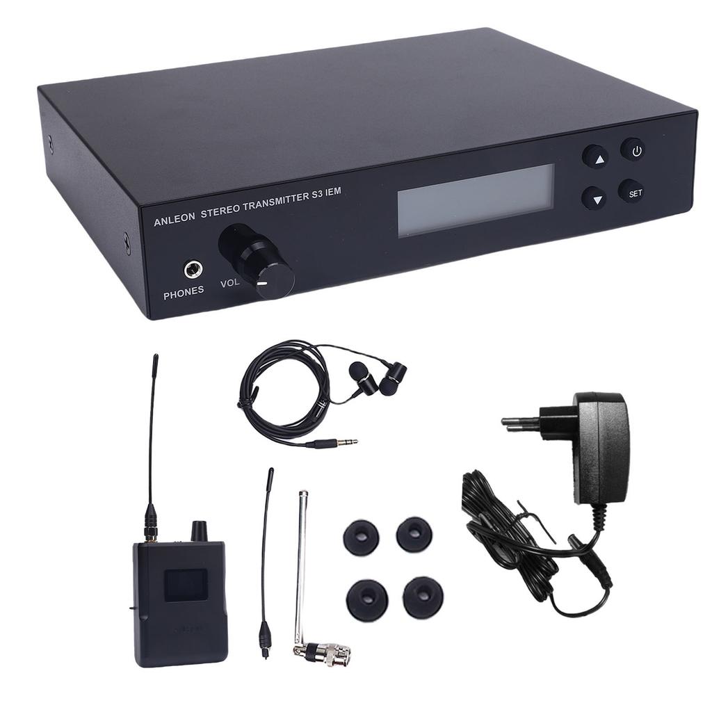 640 676MHz Wireless Ear Monitoring System with Transmitter and Receiver Professional IEM System for Studio Guitar Live
