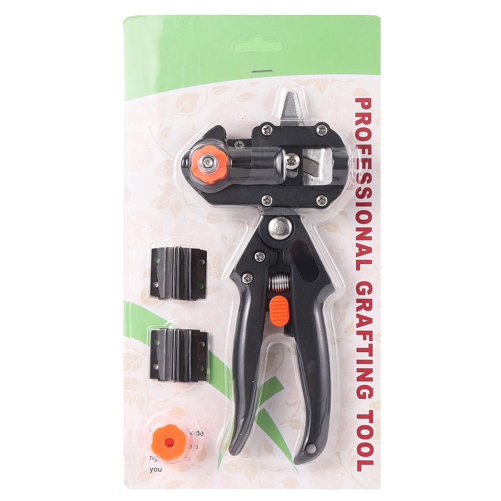 Garden Grafting Pruner Chopper Vaccination Cutting Tree Gardening Tools Plant Shears Gift 2 Blade Fruit Tree Pruning Shears 1Set