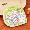 Thickened Inner Pages Journal Cat Mini Spiral Notebooks 3.6 X 3.8 Inch Top-Wire Bound Memo Pads, Travel Notebook Cartoon 50 Notepads, Kawaii