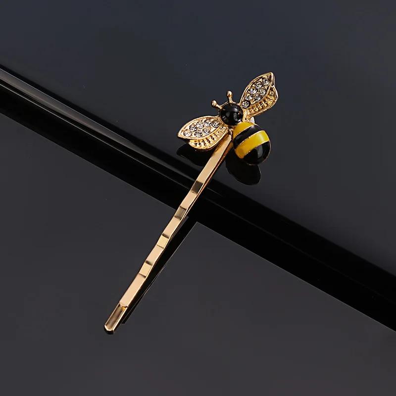 1/2/4/6 Pcs  Pins Cute Little Bee Decorative Hair Clips Curved MetalGrips for All Short and Long