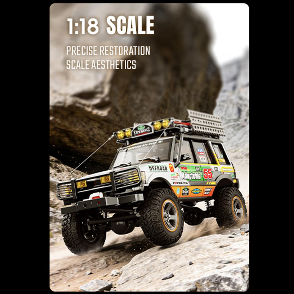 1:18 Scale RC Crawler, 2.4GHz Full Proportional Remote Control Off Road Car, RC Truck with LED Lights