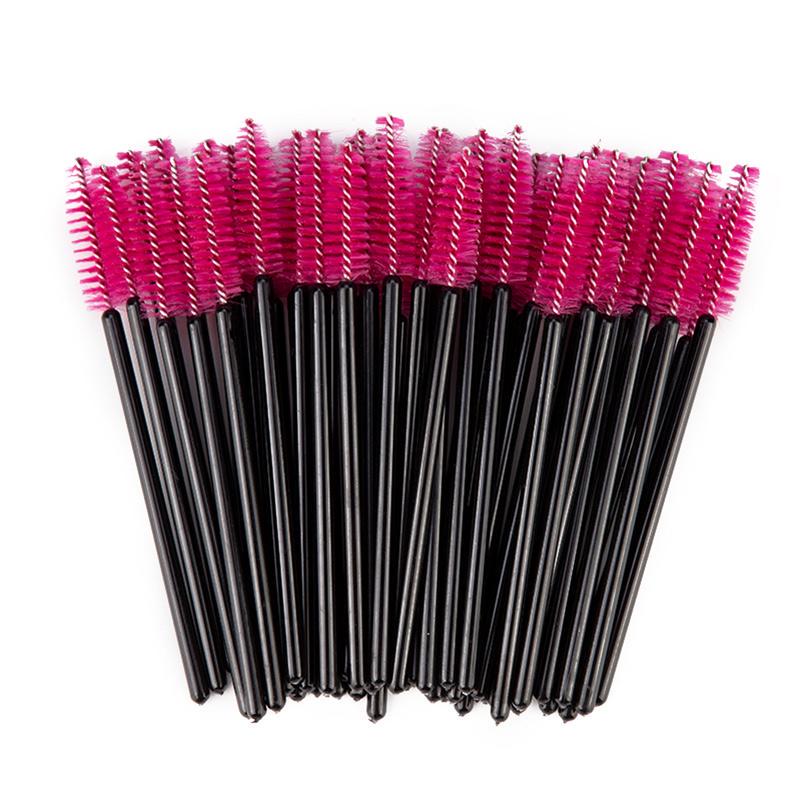 Disposable 50 Pcs/Pack Eyelash Eye Lash Makeup Brush Mini Mascara Wands