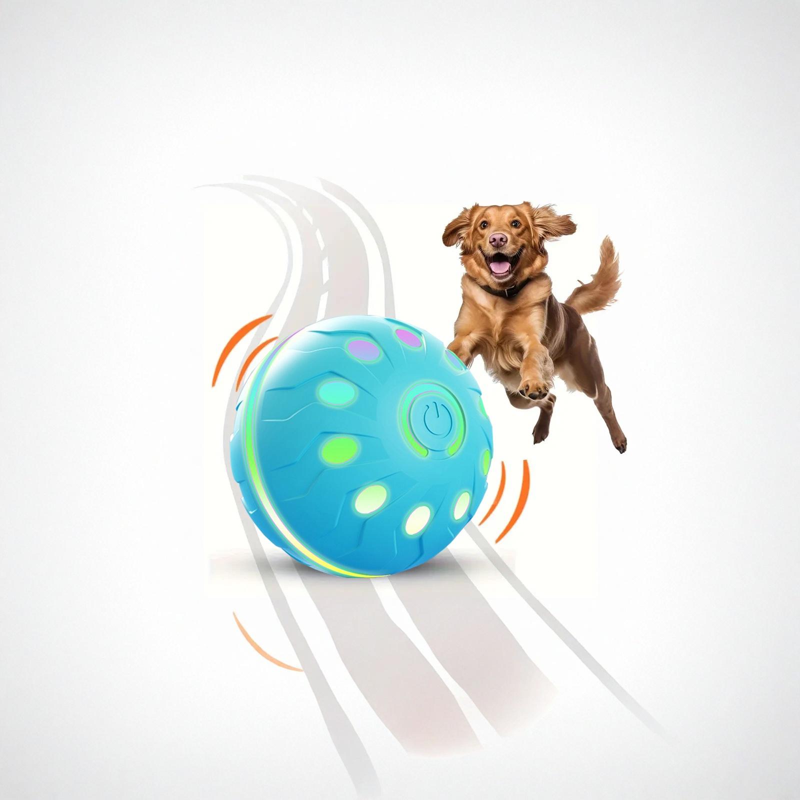 

Smart Interactive Jump Ball Pet Toy Electric Boredom Relief Toy for Dogs Cats one size синий