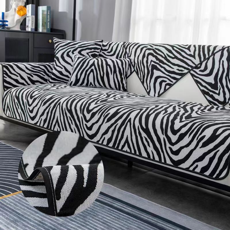 

Четыре сезона универсальная подушка для дивана из шенилла, простой современный полосатый чехол для дивана, нескользящий чехол для дивана, чехол для спинки, полотенце 70*70cm