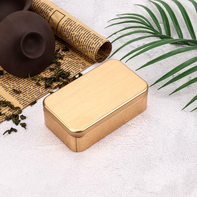Brushed Iron Tea Can and Playing Card Storage Box