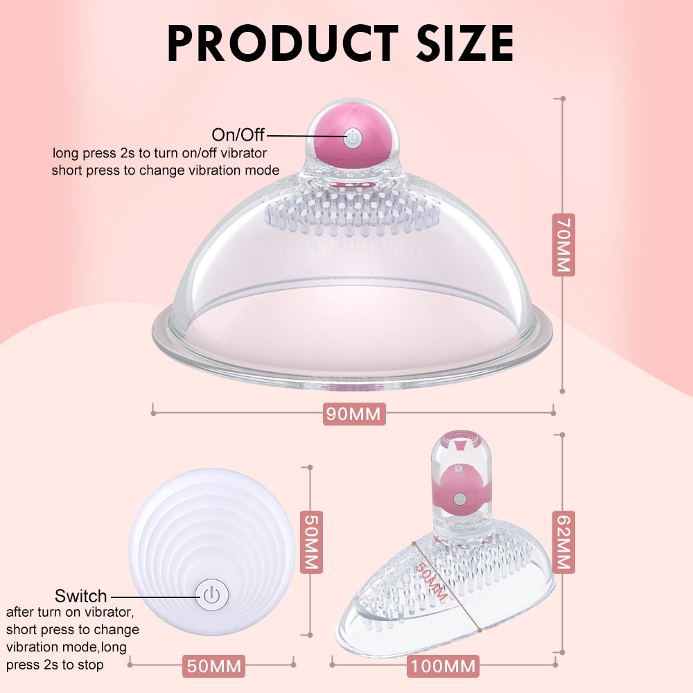 Nipple Sucker Vibrator Female Clitoris Licking Masturbator Sex Toys For Women Breast Pump Enlargement Chest Vaginal Cup Sex Shop