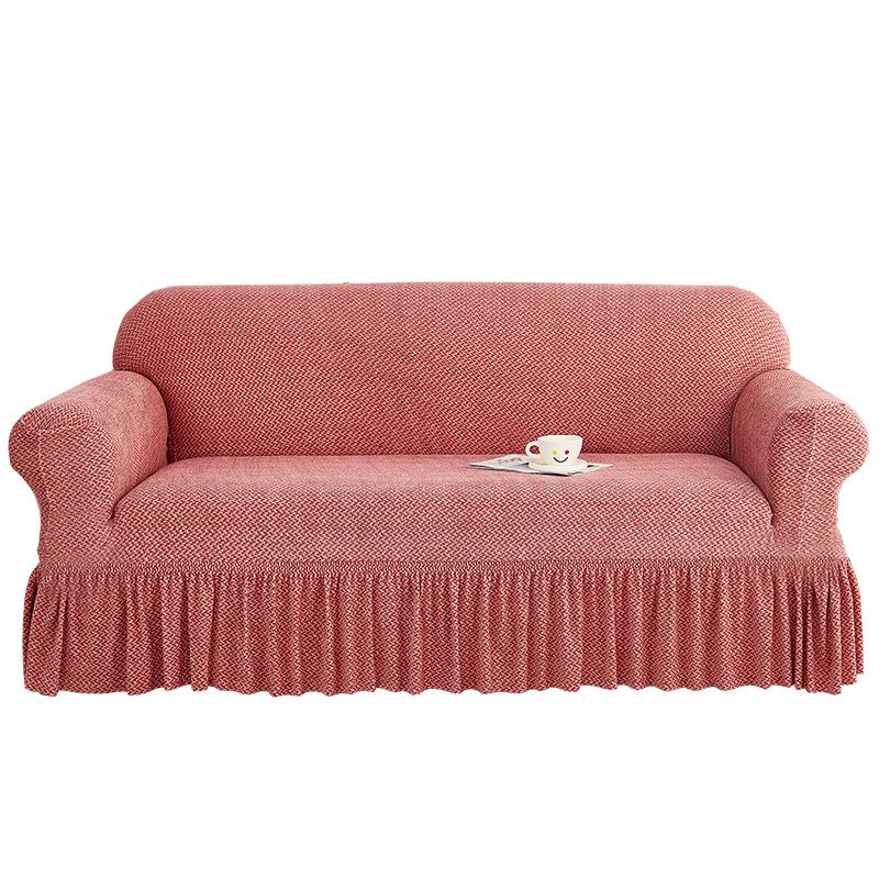 Chenille thicker sofa cover, all-inclusive universal cover, anti-slip and dustproof armrest sofa cover, three-person universal new model