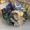 Dog with the Moon  pattern, automatic folding umbrella, portable and foldable design, 8 ribs, a Christmas or birthday gift.