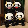 Cute Dr. Red Panda Panda Doll Plush Toy Cute Black and White Panda Doll Graduation Souvenir Gift