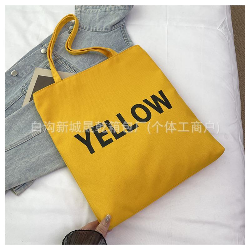 New Autumn Simple Literary Large-capacity Canvas Bag Female Students Commute To Class Portable Shoulder Bag