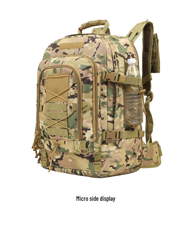 Herrarnas 60L Utbyggbara Taktiska Bergsklättringsryggsäck - Andningsbar & Stor Kapacitet