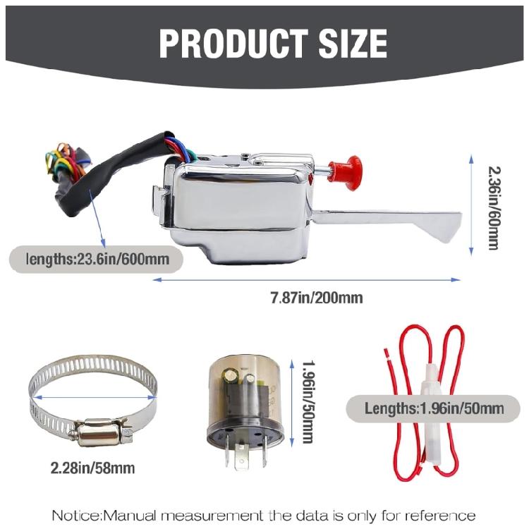 Verbesserter universeller Street Hot Rod Chrom-Blinker-Schalter 12V für Automobile-
