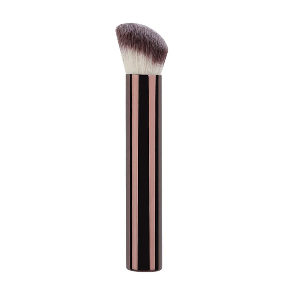 Long handle aluminum tube oblique head foundation brush concealer non-marking primer makeup brush trimming blush brush contour brush