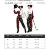 Heart Print Halloween Clown Costume Role Playing Jumpsuit Harlequin Costume Masquerade Patchwork Dark Circus Costume Carnival