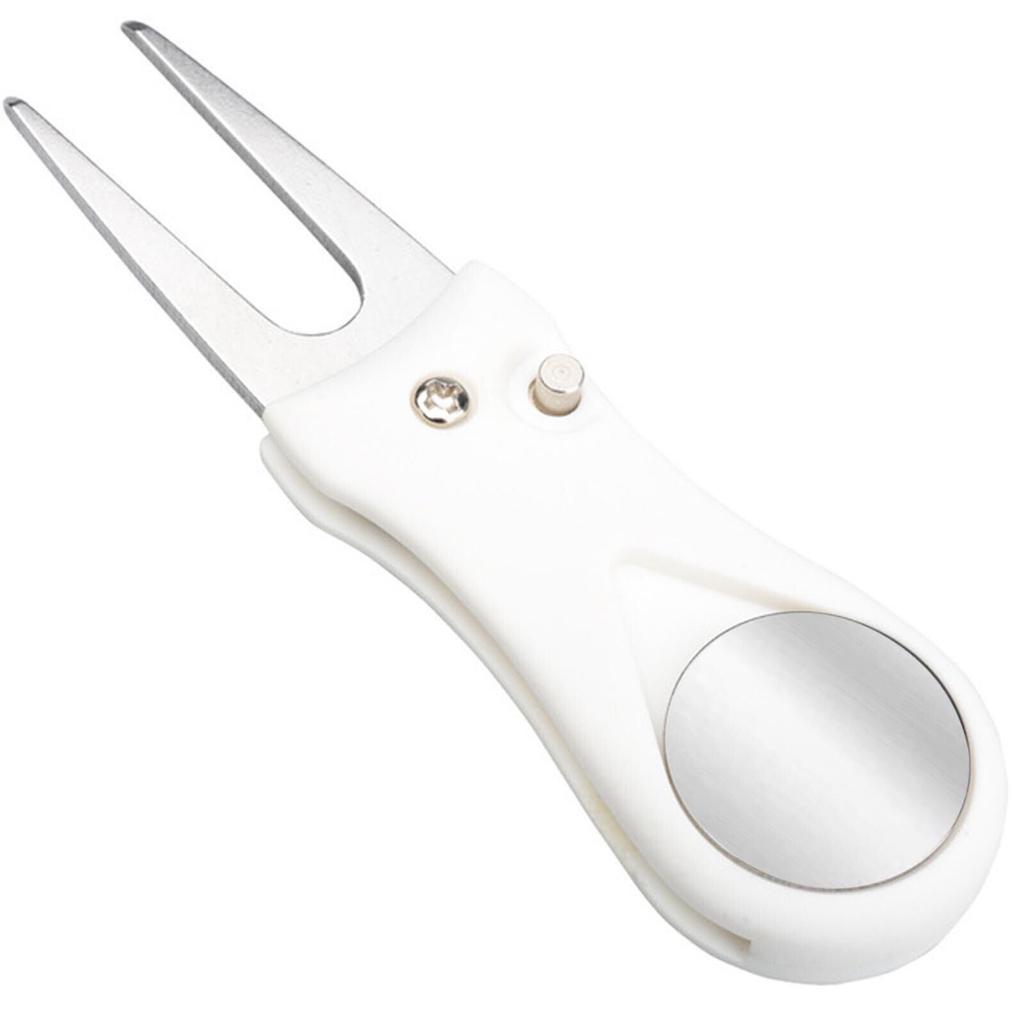 Foldable Golf Tool With Pop-up Button Magnetic Ball Marker Screwdriver Cordless