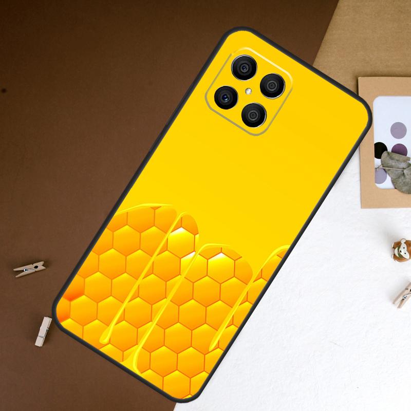 Honeycomb Honey Bee Case For Honor 200 Pro 400 50 70 90 X9a X9b X9c X9d X8a X8b X8c Magic 7 Lite 5 6 8 Pro Cover