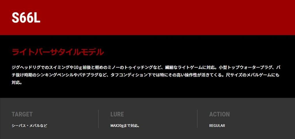 Tailwalk Boat Gamer SSD S66L 16712 Rod