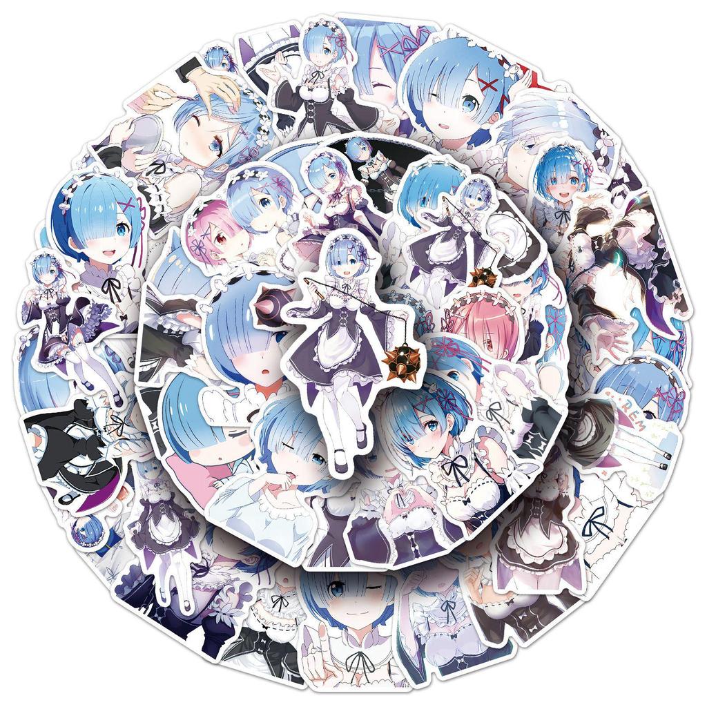 51 Cartoon Anime Creative Stickers: Personalized Waterproof Decals for Fridge, Guitar, Water Cup, Speaker Decor.