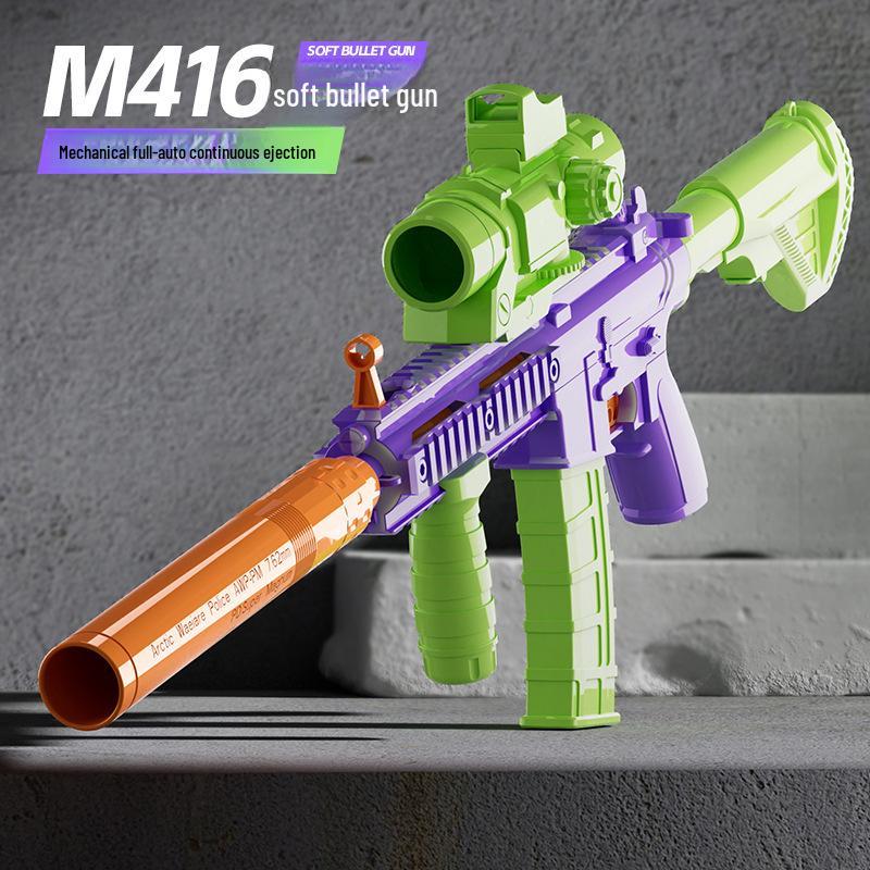 M416 Blowback Carrot Toy Gun with Shell Ejection for Kids, Decompression Toy