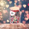 Wooden Love Bottle Hanging Ornament Valentine's Day Love You Bottle Decoration Handmade Car Rearview Mirror Hanging Decor Pendant