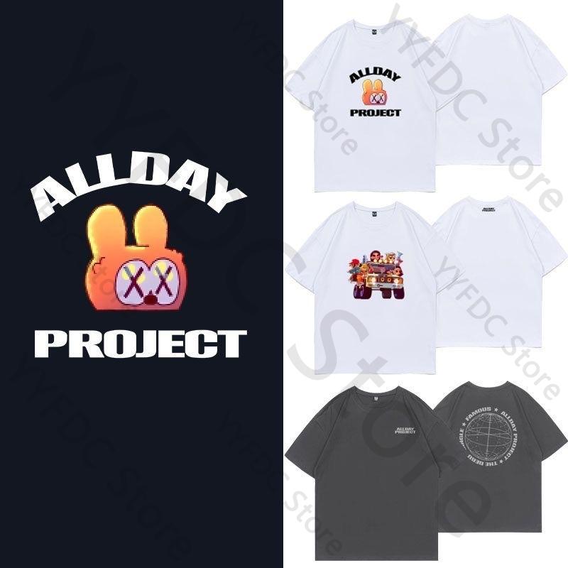 ALLDAY PROJECT T Shirt ADP FAMOUS Concert Letter Print Tshirt Fashion Kpop Cartoon Unisex Women Summer Cotton Short Sleeve Tee Top