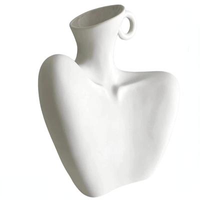 Body Vase White Ceramic Vase Minimalist Style, Unique Statue Art Bust Vase, Modern Abstract Flower Vase for Home Decor, Centerpieces, Table Decoration