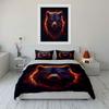 Fiery glowing bear face. Bedding sets Duvet cover sets Duvet covers Pillowcases(1*Duvet Cover 2*Pillowcases without duvet insert)
