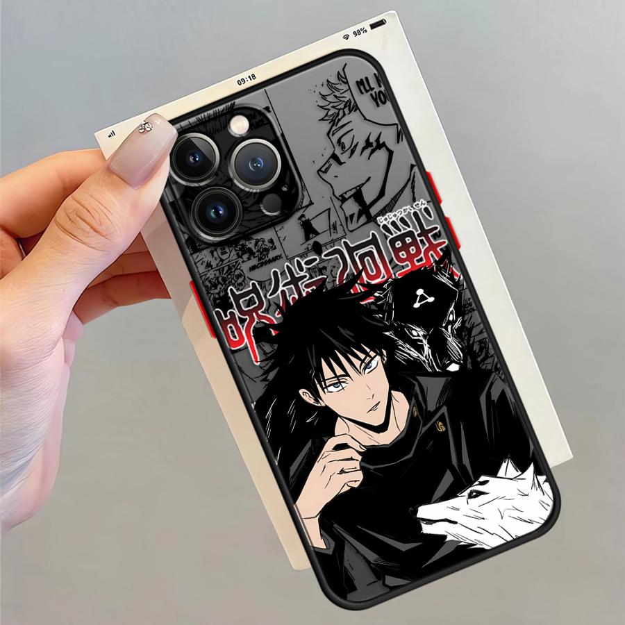 Japan Anime Jujutsu Kaisen Funda Back Phone Cover Case for iPhone 17 Pro Max XS XR 13 Mini 12 7 8 SE 11 Air 15 16 Plus 14