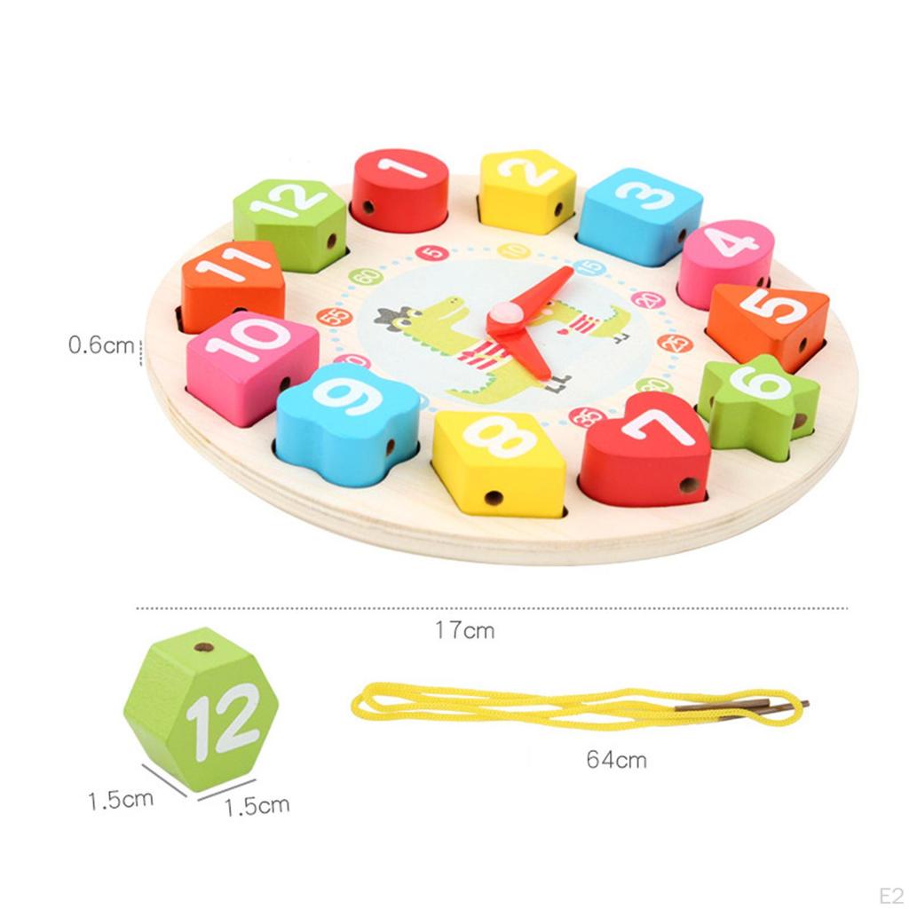 Puzzle Clock Shape Color for