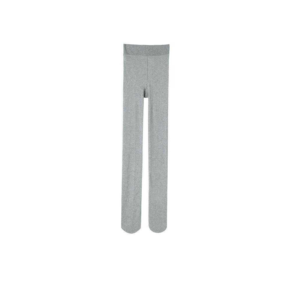 Little Ono Women's Gray Knit Slimming Base Layer Pantyhose - Spring Outerwear, Miu Style, Slim Waist.