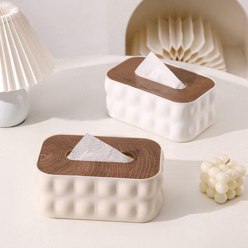 Decorative Toilet Tissue Box Removable Miscellaneous Organizer Paper Storage Holder  Desktop