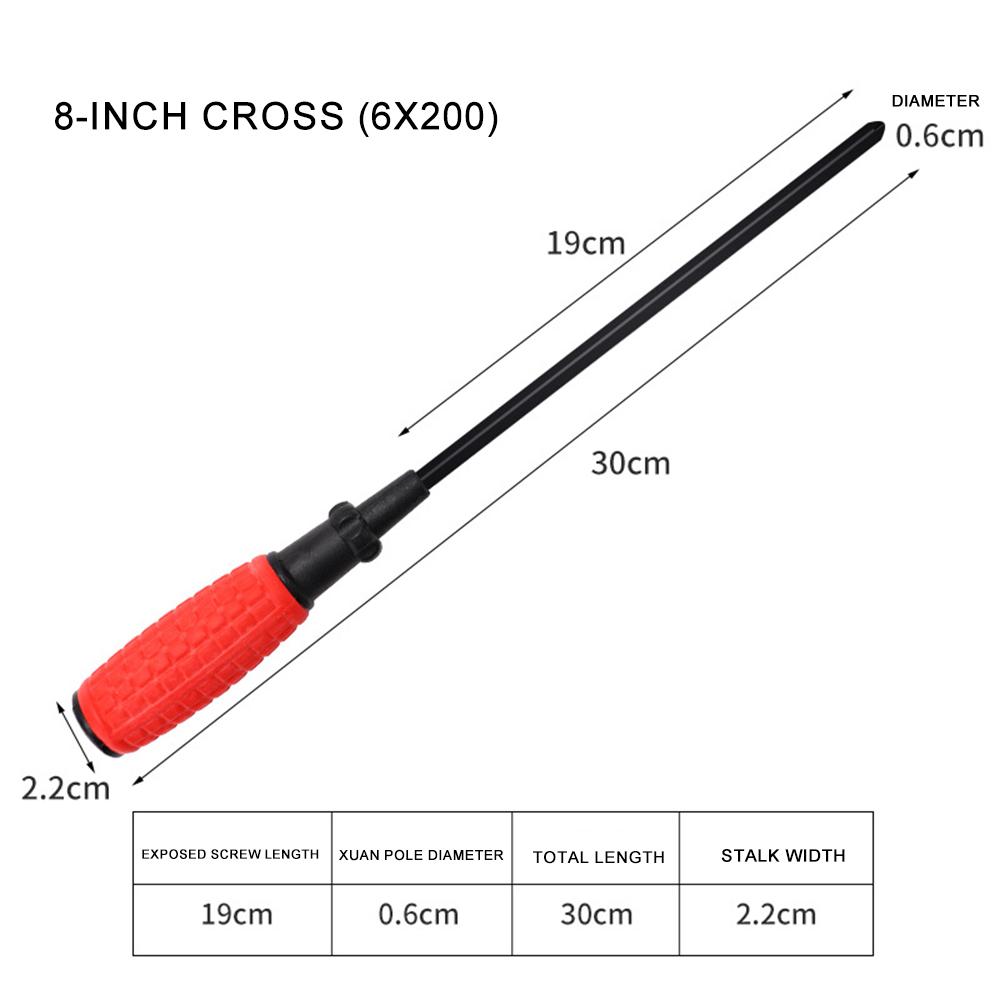 Rękojeść antypoślizgowa pokryta gumą Wkrętak krzyżakowy Mocny magnetyczny Stal 45# 2/3/4/5/6/8 cali
