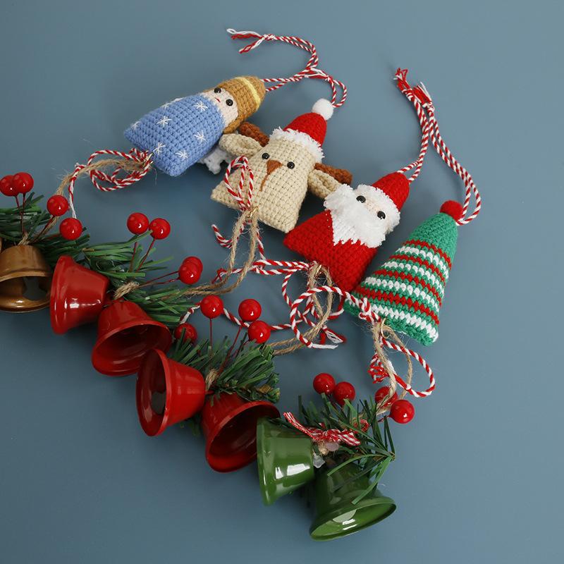 Christmas Crochet Pendant Car Hanging Handwoven Bag Decor Christmas Decor