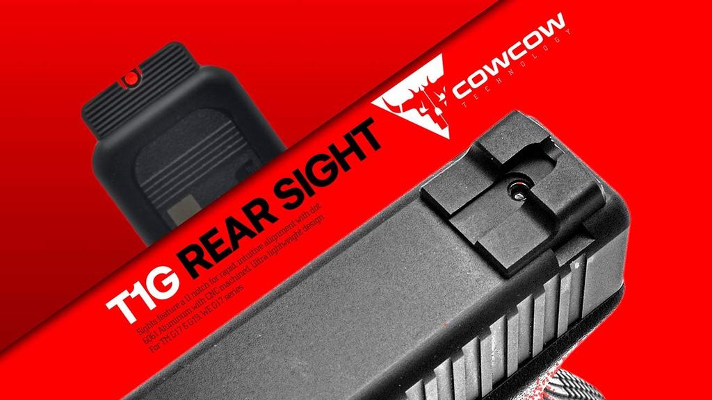 COWCOW TECHNOLOGY 10-8 Style A6061 Rear Sight for GLOCK Series