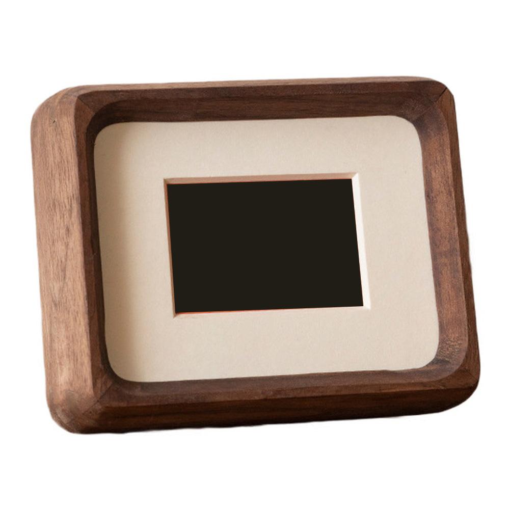 

Walnut Tabletop Photo Frame for 1 by 2 Inch Pictures Natural Wood Craft 3 inches